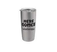 Here Comes Increíble, Increíble Diseño de Cita Divertida Vaso térmico de acero inoxidable de doble pared
