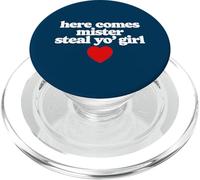 Here Comes Mr Steal Your Girl Funny Cute Vintage Minimalist PopSockets PopGrip para MagSafe