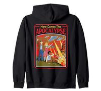 Here Comes the Apocalypse UFO Retro Funny Adult Humor Sudadera con Capucha