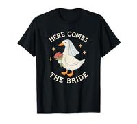 Here Comes The Bride Goose Wedding Look Style Bordado Camiseta