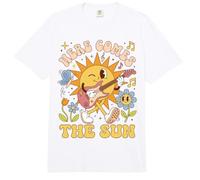 Here Comes The Sun Music Lover Positive Vibes Comfort Colors Adult Heavyweight T-Shirt