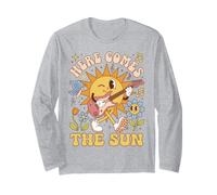 Here Comes The Sun Music Lover Positive Vibes Manga Larga