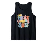Here Comes The Sun Retro Flower Spring Happy Summer Camiseta sin Mangas