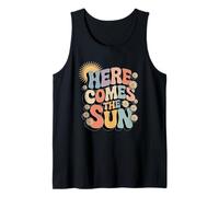 Here Comes The Sun Retro Flower Spring Happy Summer Camiseta sin Mangas