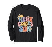 Here Comes The Sun Retro Flower Spring Happy Summer Manga Larga