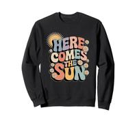 Here Comes The Sun Retro Flower Spring Happy Summer Sudadera