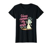 Here Comes The Wife - Novedad de neón para Novia y Despedida de Soltera Camiseta