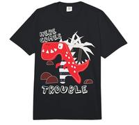 Here Comes Trouble Dino Dinosaurio Lindo niño niña niños Comfort Colors Adult Heavyweight T-Shirt