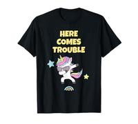 Here Comes Trouble Funny Troublemaker para niños pequeños y Adultos Camiseta