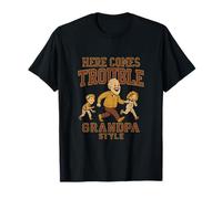 Here Comes Trouble Grandpa Style Block Camiseta