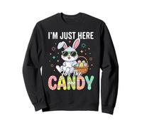 Here For Easter Candy Happy Easter Day Rabny Sudadera