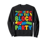 Here For The Block Party Cumpleaños Bloque de construcción de Ladrillos Sudadera