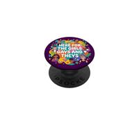 Here for The Girls Gays and Theys Cool LGBTQ PopSockets PopGrip Adhesivo