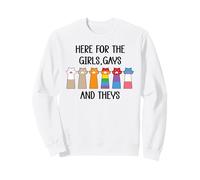 Here for The Girls Gays and Theys Womens Ally Cat Pride LGBT Sudadera