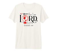 Here I Am Lord Send Me Red Christian Bible Verse Isaiah 6:8 Camiseta Premium