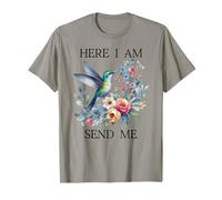Here I Am Send Me Isaiah 6:8 Bible Christian Hummingbird Camiseta