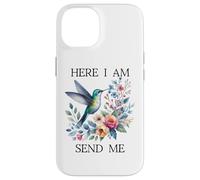 Here I Am Send Me Isaiah 6:8 Bible Christian Hummingbird Carcasa para iPhone 14