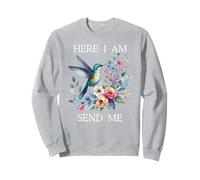Here I Am Send Me Isaiah 6:8 Bible Christian Hummingbird Sudadera