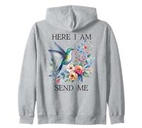Here I Am Send Me Isaiah 6:8 Bible Christian Hummingbird Sudadera con Capucha