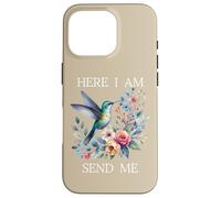 Here I Am Send Me Isaiah 6:8 Bible Christian Mom Hummingbird Carcasa para iPhone 16 Pro