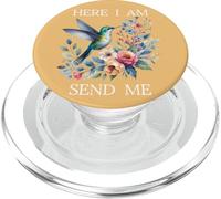 Here I Am Send Me Isaiah 6:8 Bible Christian Mom Hummingbird PopSockets PopGrip para MagSafe