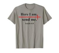 Here I Am Send Me Isaiah 6:8 Bible Verse Christian Cross Camiseta