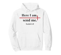 Here I Am Send Me Isaiah 6:8 Bible Verse Christian Cross Sudadera con Capucha