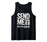 Here I Am Send Me Isaiah 6:8 Christian Bible Verse Lord Camiseta sin Mangas