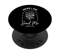Here I Am Send Me Isaiah 6:8 Christian Bible Verse Lord PopSockets PopGrip Adhesivo