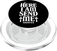 Here I Am Send Me Isaiah 6:8 Christian Bible Verse Lord PopSockets PopGrip para MagSafe