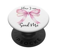 Here I Am Send Me Women Here I Am Lord Send Me Isaiah 6:8 PopSockets PopGrip Adhesivo