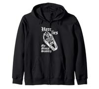 Here Lies My Mental Stability - Esqueleto de Actitud Divertida Sudadera con Capucha