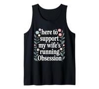 Here To Support My Wife'S Running Obsession - Camiseta sin Mangas