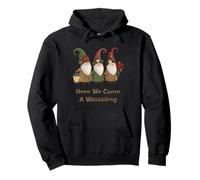 Here We Come A Wassailing Lindo Gnomos De Invierno Alegre Sudadera con Capucha