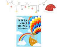 Here We Go Again 2025 Calendar,Here We Fu-cking Go Again 2025 Calendar,Fun Hanging Month Hanging Calendar,Novelty Planning Wall Calendar Note Pads for Home Office (1PCS)