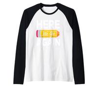 Here We Go Again Bienvenidos Maestros de Vuelta a la Escuela Estudiantes Camiseta Manga Raglan