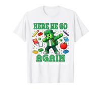 Here We Go Again, Quiero Decir, Bienvenido de Nuevo a la Escuela, Maestro de Nuevo. Camiseta gráfica económica, Hombre, Blanco, S