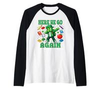 Here We Go Again, Quiero Decir, Bienvenido de Nuevo a la Escuela, Maestro de Nuevo. Camiseta Manga Raglan