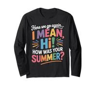Here We Go Again Summer Back to School Teacher & Student Manga Larga