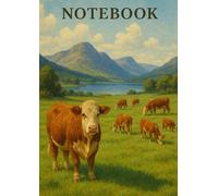 Hereford Cattle Notebook: 100 A4 Lined Pages With Cows Grazing Cover
