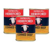Hereford - Corned Beef Clasica. Carne Vacuna en Conserva 340gr x 3 uds - Pack Promoo