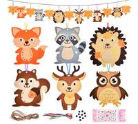 Herefun Kits de Decoración, 13 Stück DIY Otoño Animal Creativo Manualidades, Artes y Manualidades de Otoño e Invierno, DIY Juguetes con Ornamentos Desmontables para Regalos de Cumpleaños