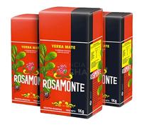 HERENCIA GAUCHA | Yerba Mate Rosamonte con Palo Tradicional - 3 Paquetes de 1Kg c/u (3Kg Total) - Tradicional de Argentina