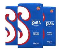 HERENCIA GAUCHA | Yerba Mate Sara Extra Suave, 3 paquetes por 1Kg, Azul, uruguaya, Pack x 3Kg
