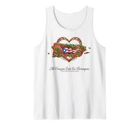 Herencia Hispana Puerto Rico Mi Corazón Borinquen Camiseta sin Mangas