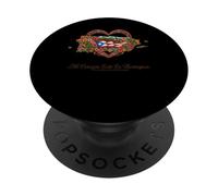 Herencia Hispana Puerto Rico Mi Corazón Borinquen PopSockets PopGrip Adhesivo