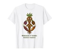 Herencia Verde Raices y Raices, Botánico Puerto Rico Vegano Camiseta