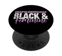 Herencia y Orgullo de Poder Negro y Femenino sin disculpas PopSockets PopGrip Adhesivo