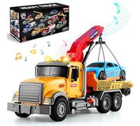 Herenear Camión Grua para Niños, 1:16 Camiones Grandes de Juguete, Camion Juguete para Niños con Luz y Sonido, Apto para Niños y Niñas a Partir de 3 Años, Cumpleaños Navidad Carnaval Regalos