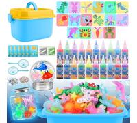 Herenear Juguete de Aqua Gelz, 54 PCS Magic Water Elf con 20 Botes de Gel de Color y 16 Formas, Creativos Elfo Mágico de Agua, Regalo Juguetes educativos para Niños 3 4 5 6 Años